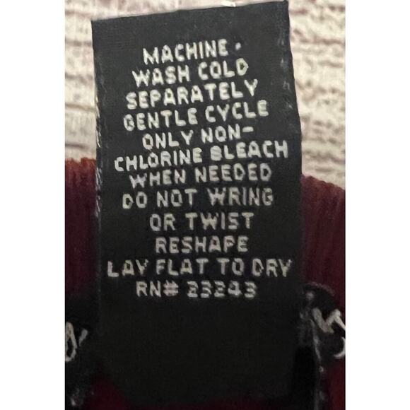 New York & Company Ribbed Button Front Cardigan Sweater Rust Red Small - Picture 2 of 4